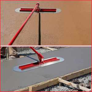 Kit de Herramientas para Alisar Concreto con Tabla de Acero Inoxidable, Extremo Redondo de 48x12 Pulgadas, 4 Varillas Extensibles de Aleación de Aluminio y Soporte Inclinable - Product Image 5