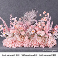 Composition florale rose Shangchu pour sol, fleurs artificielles pour défilé de mariage, fleurs de guidage roses pour allée de mariage