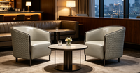 Fauteuil d'appoint de luxe pour hall d'hôtel, canapé individuel moderne pour projets commerciaux
