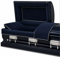 Cercueil pour adultes en bois massif de style américain avec design personnalisable, capacité de 28 pouces