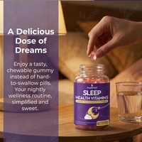 AegleWell Gummies Vitaminés pour la Santé du Sommeil avec L-Théanine et Mélatonine, Soutien à la Relaxation et au Sommeil de Qualité, Gummies Véganes pour le Sommeil