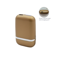 Briquet intelligent Hongjing à trois flammes, rechargeable, avec allumage rotatif et indicateur de puissance, coupe-vent, en métal, pour cigares