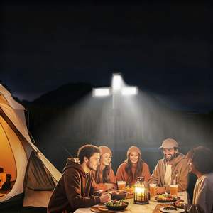 Lampe de camping portable pliable avec trépied, interface à vis 1/4 pour diffusion en direct, LED lumineuse - Product Image 1