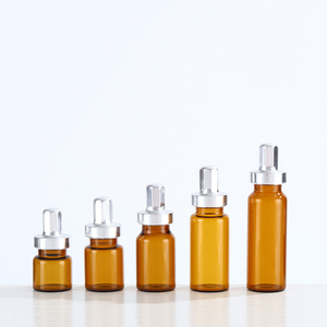 Amber Glass Vial Cosmetic Packaging <b>Empty</b> <b>Bottle</b> with for Korean Skincare Freeze-dried Powder Perfume Oil - Product Image 4