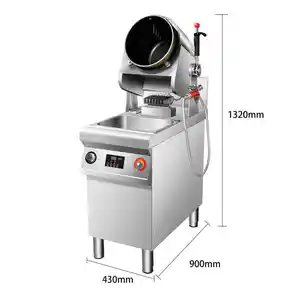 Restoran kızarmış pirinç makinesi akıllı akıllı pişirme robotu Stir kızartma makinesi ticari Wok Robot otomatik pişirme makinesi