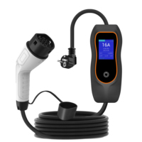 Nouvelle conception de chargeur EV portable monophasé 7 kW 32 A, longueur de câble de 5 m, type 2, AC 200-220 V, monophasé, pour usage domestique