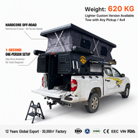ONLYWE Climatiseur de camping-car tout aluminium à glissière pour pick-up, douche extérieure, toit relevable, coque rigide pour voyages hors réseau