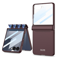 Coque GKK pour Samsung Z Flip 5 6 7 Flip 8, charnière magnétique PC, protection 360° avec verre pour Z Flip 7 8