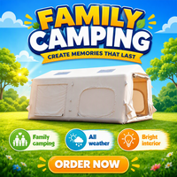 Tissu imperméable de PVC d'Oxford de tente de famille d'air de luxe gonflable portatif direct d'usine meilleur pour le camping extérieur