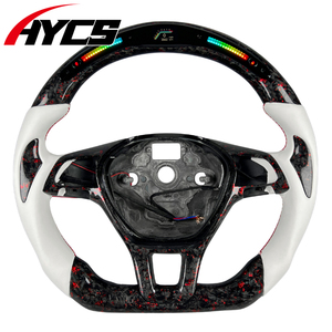Volante in Fibra di Carbonio LED Personalizzato per Volkswagen Mk7 <span class=keywords><strong>Golf</strong></span> GTI <span class=keywords><strong>TSI</strong></span> R Tiguan Passat B8 R-Line GT TDI Jetta GLI Polo - Product Image 1