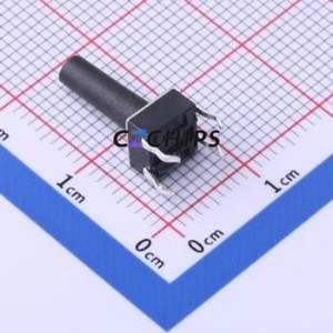 TS-1095PD-A17B2-D2 Tactile Switch Through hole-4P,6x6mm Switch Single Pole Single Throw Round Button 1.8N Through Hole - Product Image 2