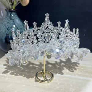 QS nova chegada multi estilos luxo strass noiva coroa beleza concurso coroa tiaras para casamento