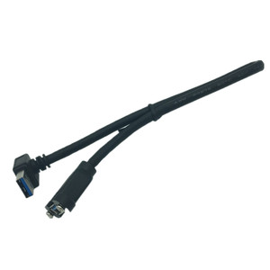 Usb3.0 Male To Female Right Angle Connector With Screw Holes Black 37mm X 27mm For Desktop Computer Expansion - Product Image 2