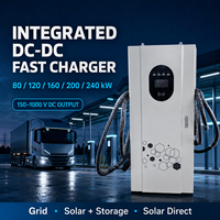80/160kW réseau courant continu-continu charge rapide voiture électrique 200-1000V CCS2/GB/T OCPP1.6/2.0J IP54 intégré