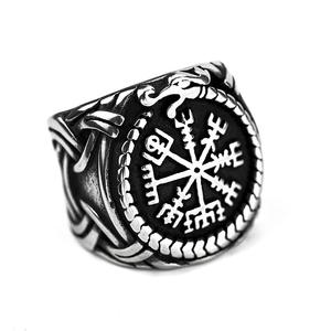 Nordic Viking Snowflake <b>Titanium</b> Steel <b>Ring</b> <b>Men</b> Hip Hop Style Jewelry Gift - Product Image 2