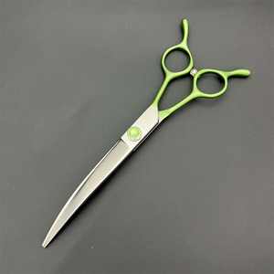 Tijeras de peluquería para mascotas de 7 pulgadas, de acero inoxidable, con hoja curva de doble punta, para cortar el pelo de perros. - Product Image 3