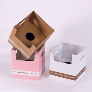 Nouveauté : boîte à fleurs unique pour bonsaï, boîte à fleurs pliée carrée, boîte cadeau pour fleuriste, matériau d'emballage - Product Image 1