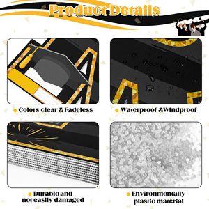 Lot de panneaux de jardin pour la remise des diplômes et <span class=keywords><strong>anniversaire</strong></span> 2026, noir et or, grands piquets de jardin, décorations de félicitations pour les fêtes - Product Image 5