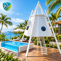 Bungalow d'île le plus vendu, compact, une chambre, aménagement modulaire, clé en main pour le développement touristique, livraison rapide, maison préfabriquée