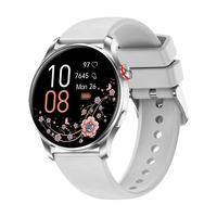 Montre connectée TKYUAN 1,32 pouce, écran circulaire complet, appels Bluetooth, fréquence cardiaque, oxygène sanguin, tracker de fitness pour femmes, montre connectée sportive pour femmes
