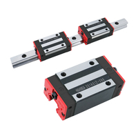 HLTNC 4 piezas 15 mm tipo cuadrado deslizador riel de guía lineal y bloque de rodamiento lineal HGH15CA deslizador CNC piezas pista