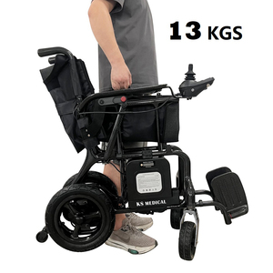 Fauteuil roulant électrique KSM-507 ultra léger 13,5 kg, cadre en fibre de carbone pliable, moteur sans balais 500W, batterie 20AH, transport aérien - Product Image 3