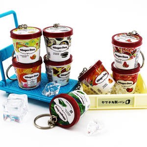 هدية رائعة للصيف في متجر الآيس كريم هدية لطيفة مصغرة للأكل والحلي سلسلة مفاتيح للحشو حقيبة جودي - Product Image 4