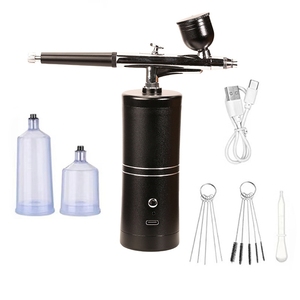 Chất Lượng Cao Máy Nén Tóc Màu Không Dây Bánh Airbrush Cầm Tay Lạnh Phun Điện Airbrush Nail Trang Điểm Phun Súng - Product Image 4