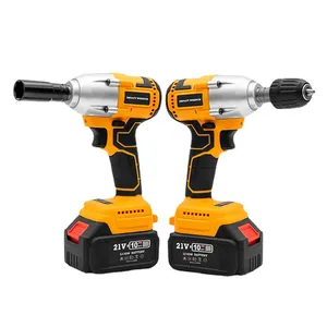 High Torque Brushless Electric Impact Wrench Cordless Drill Combo Kit