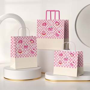 Sacs d'emballage en papier kraft pour boissons à emporter, café, pain, sacs fourre-tout pour les pâtisseries - Product Image 1