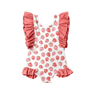 Mameluco sin mangas de seda de leche con volantes para bebé, body estampado para niños pequeños, ropa de bebé recién nacido personalizada OEM ODM - Product Image 2