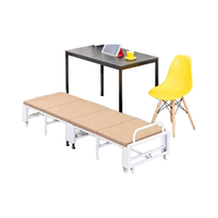 Lit simple pliable portable au design moderne pour adultes matelas souple multifonctionnel chambre à coucher école matériaux durables en métal et fer