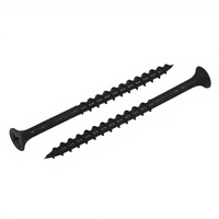 Vis à bois à filetage grossier 3,5x32mm, fabricant de vis à tête trompette 6x1 1/4, phosphatées noires
