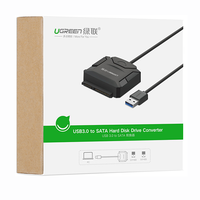 Cable adaptador UGREEN SATA a USB 3,0 para 3,5 2,5 pulgadas SSD HDD SATA III convertidor de disco duro compatible con UASP
