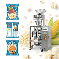 Machine automatique de fabrication de sachets pour pop-corn avec machine de conditionnement et de scellage de sachets en rouleau de plastique pour chips, noix et grains de café