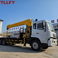 Grue à flèche articulée de 16 tonnes montée sur châssis, fabriquée en Chine, pour la logistique et le chargement de machines
