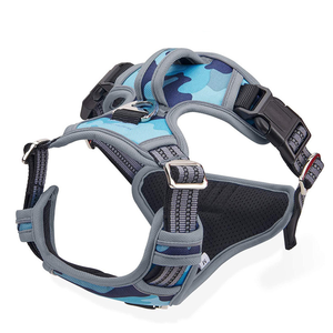 FishPrincess通気性ファッション犬用ハーネスリースセットヘビーデューティ戦術ペットベスト反射パッドアクティブ犬用 - Product Image 6