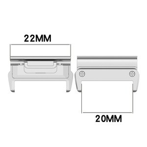 Connecteur métallique en acier inoxydable pour montre intelligente <span class=keywords><strong>Garmin</strong></span> <span class=keywords><strong>Fenix</strong></span> 8 7X <span class=keywords><strong>7</strong></span> 7S 6 5S Plus Instinct 2, 1 paire, 20mm 22mm 26mm - Product Image 3