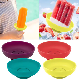 Soporte de silicona sin BPA para conos de helado - Soporte reutilizable para helados para niños, evita desorden y <span class=keywords><strong>goteo</strong></span>, diseño fácil de limpiar - Product Image 6