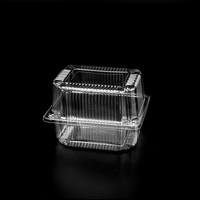 Conteneurs à emporter de qualité alimentaire à charnière en plastique transparent