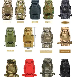 56-75L Outdoor Tactical Multi-Functional Softback Large Capacity Camping Hiking Cycling <b>Backpack</b> - Product Image 2