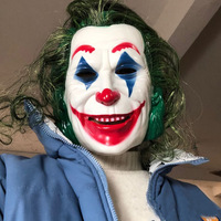 Masque de clown drôle en plastique pour Halloween, masque effrayant pour les jeux de maison hantée et de salle d'évasion
