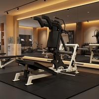 YDY FIT NM0041 Machine à fessiers professionnelle en acier inoxydable pour l'entraînement de la force des jambes et du dos - Fonction Squat Utilisation universelle