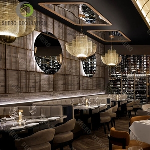 Set di Arredamento <span class=keywords><strong>per</strong></span> Ristorante Moderno e Lussuoso, Sedia e Tavolo in Pelle a Doppio Lato, Divano e Panca <span class=keywords><strong>per</strong></span> Bar e Ristorante - Product Image 4