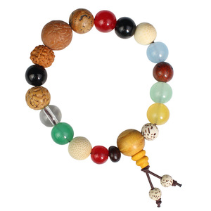 18 Seed Bodhi <b>Bracelet</b> Multicolor Beads Chinese Style Retro Prayer Beads Unisex Couple Jewelry Gift - Product Image 5