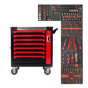 Hot Selling Lockable Metal Case Trolley Rolling Tool Cabinet For Tools Set