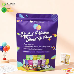 מותאם אישית mylar מזון עמיד בפני רוכסן מזון אבקה קשיו עמיד בפני לחות אטומים אריזת סטנד-אפ - Product Image 1