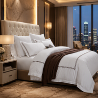 Ensemble de literie de chambre à coucher 100% coton, drap de lit de couleur blanche, taille unique en percale