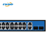 Switch PoE AI Gigabit Komersial Grosir 4 8 16 24 Port VLAN dengan Port Uplink SFP IEEE802.3af/at untuk CCTV IP Surveillance