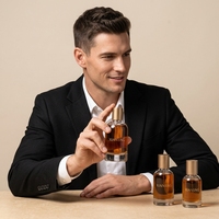 Vente en gros de flacons de parfum en verre personnalisés, 30 ml, 50 ml, 100 ml, ronds, gravure personnalisée, couleurs personnalisées avec emballage en boîte